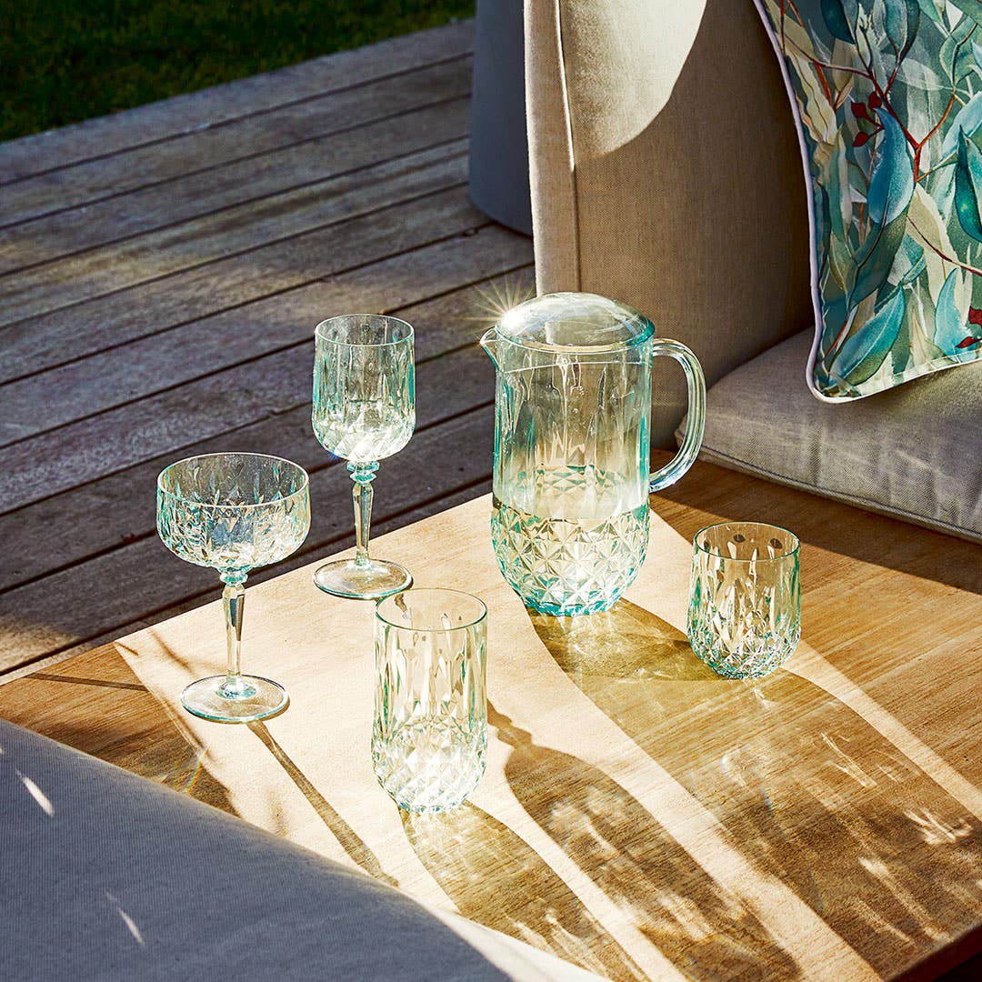 Crystal Look Outdoor Acrylic Dining - Green