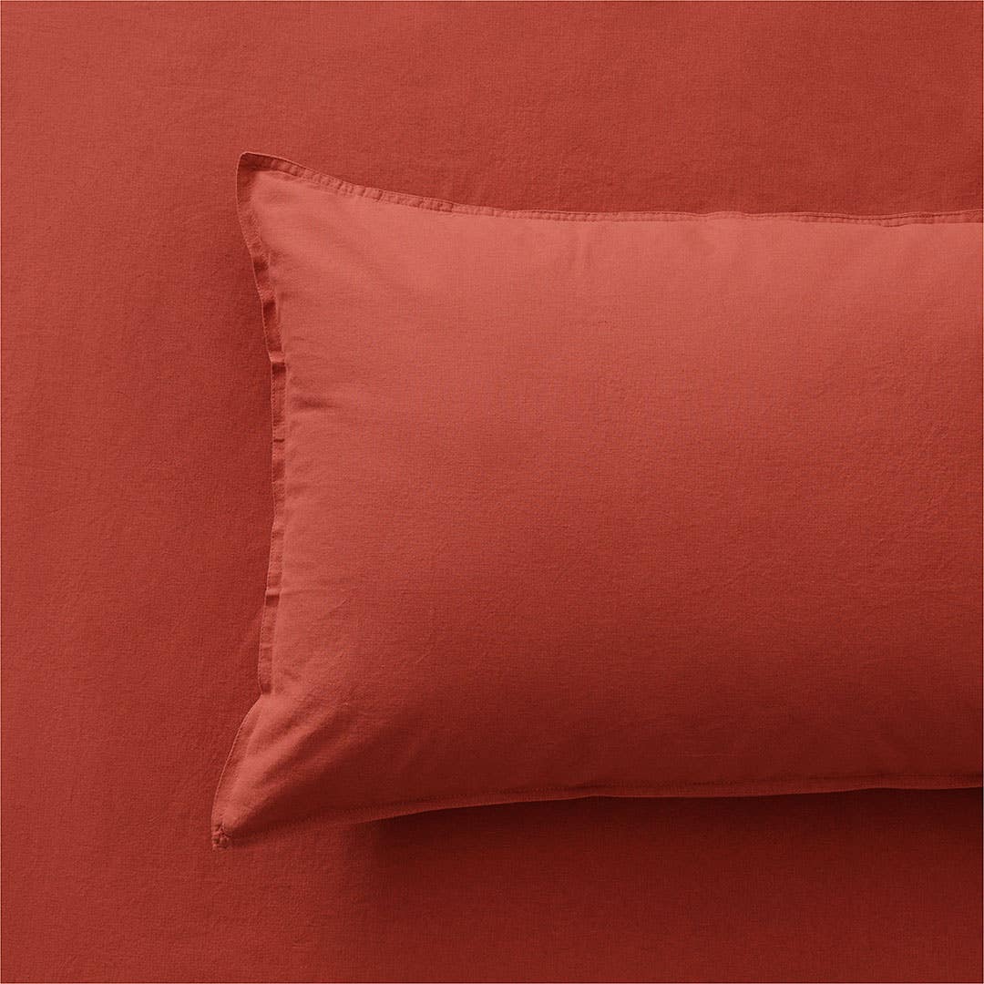 Olsen Linen/Cotton Quilt Cover - Paprika