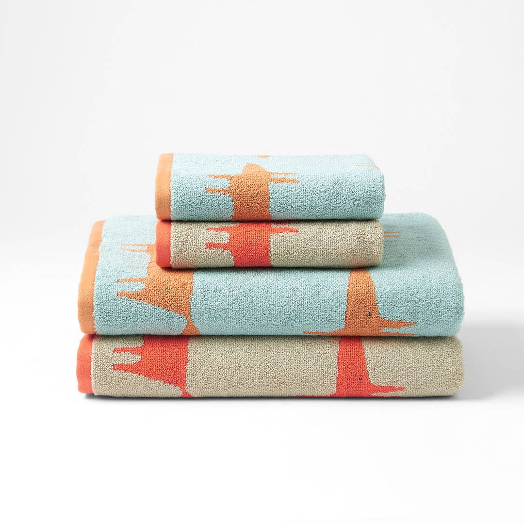 Mr Fox Towel - Light Blue