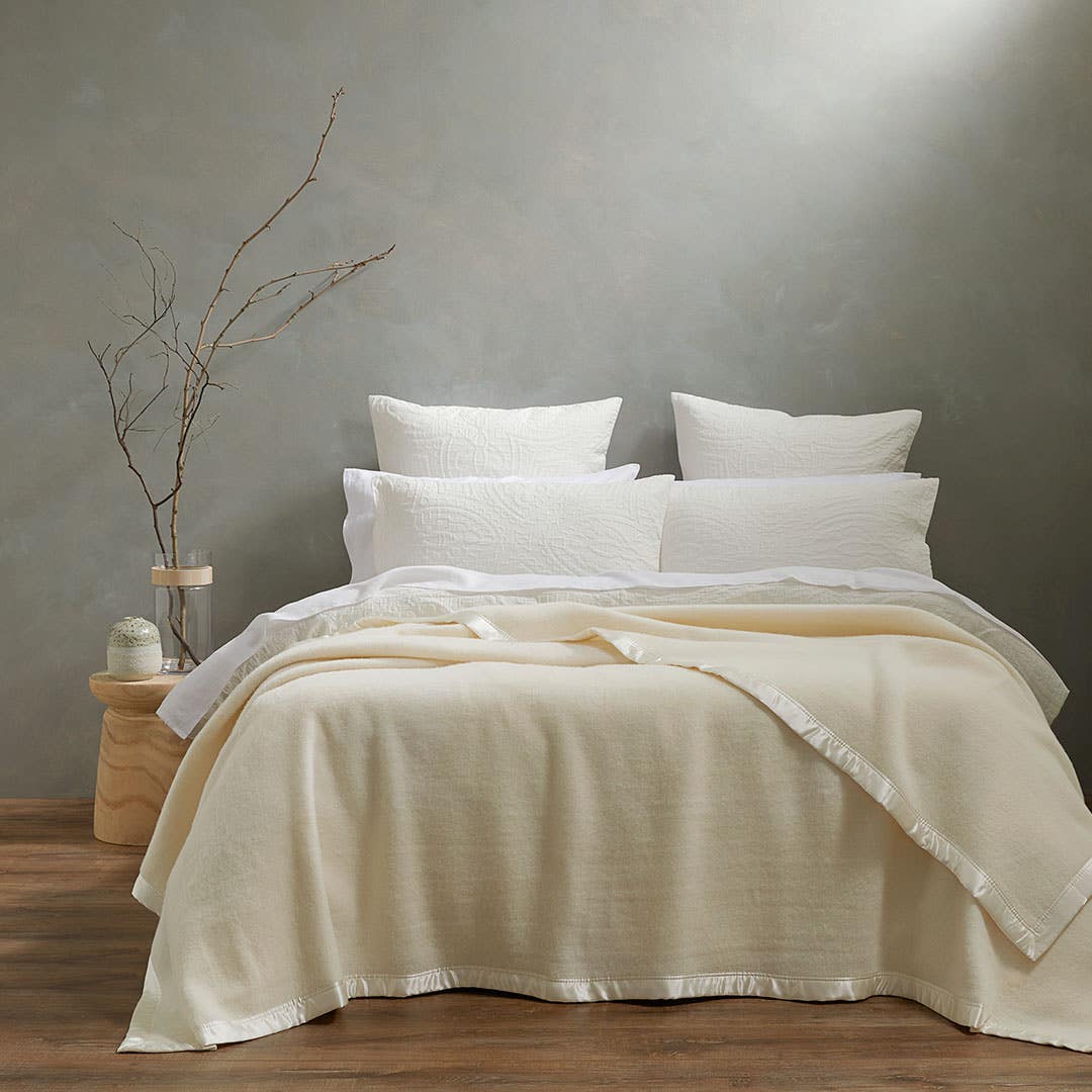 Cooper Woollen Blanket - Natural White