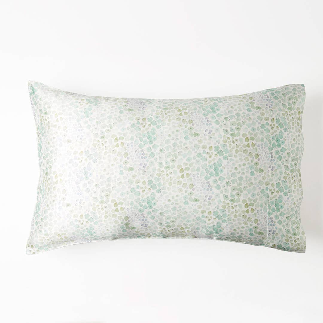 Silk Print Pillowcase - Green