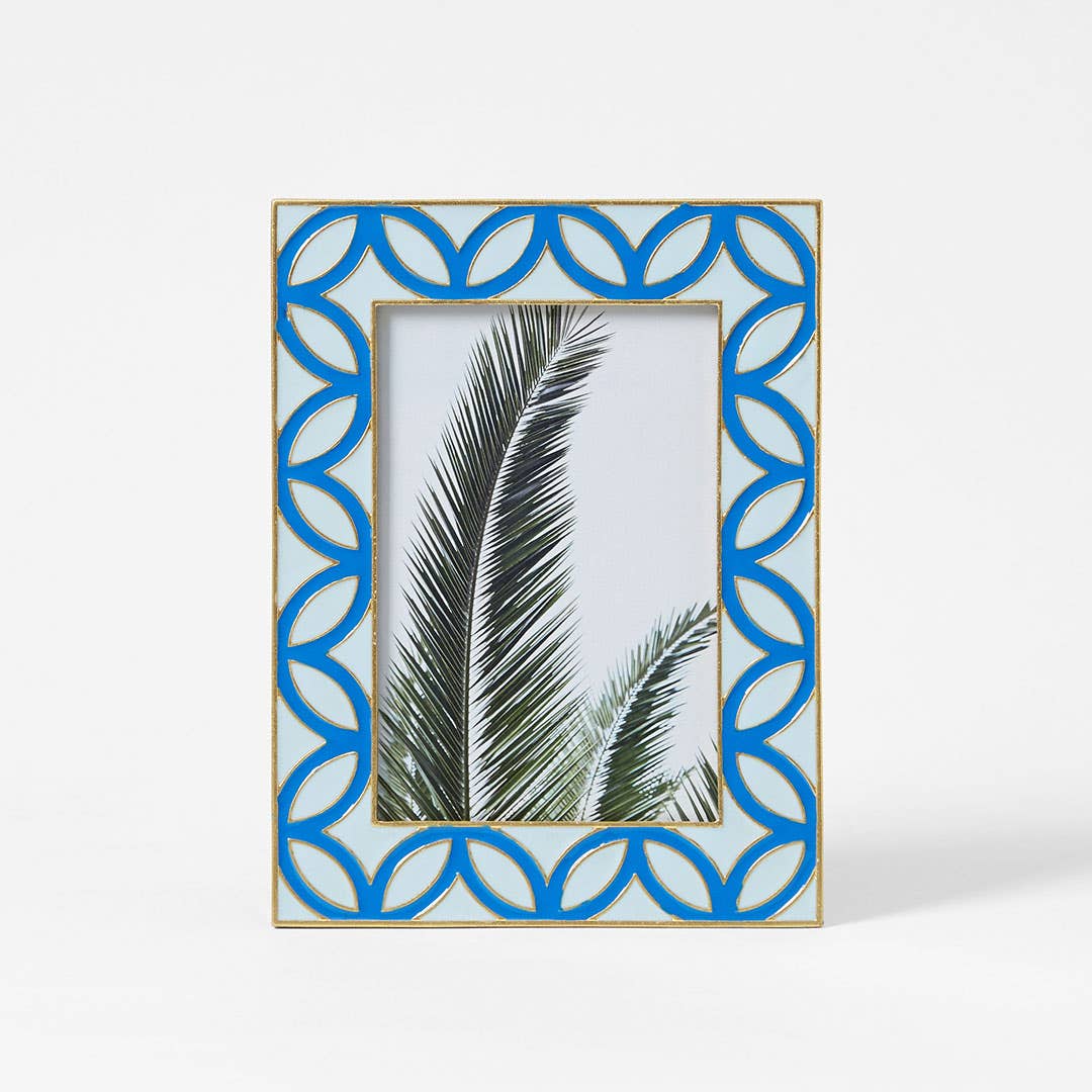 Enamel Geometric Frame - Blue