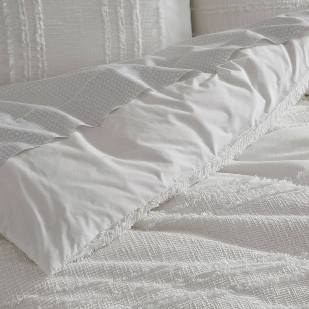 Dakota Quilt Cover - Ivory