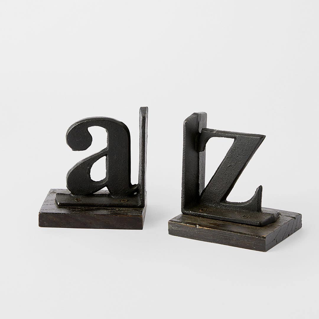 Bookends A and Z Set Of 2