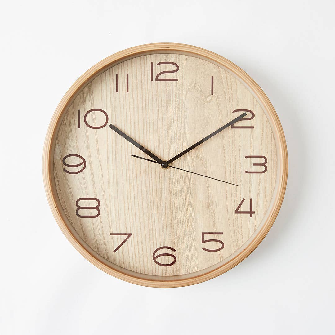 Thomas 30cm Wood Grain Clock