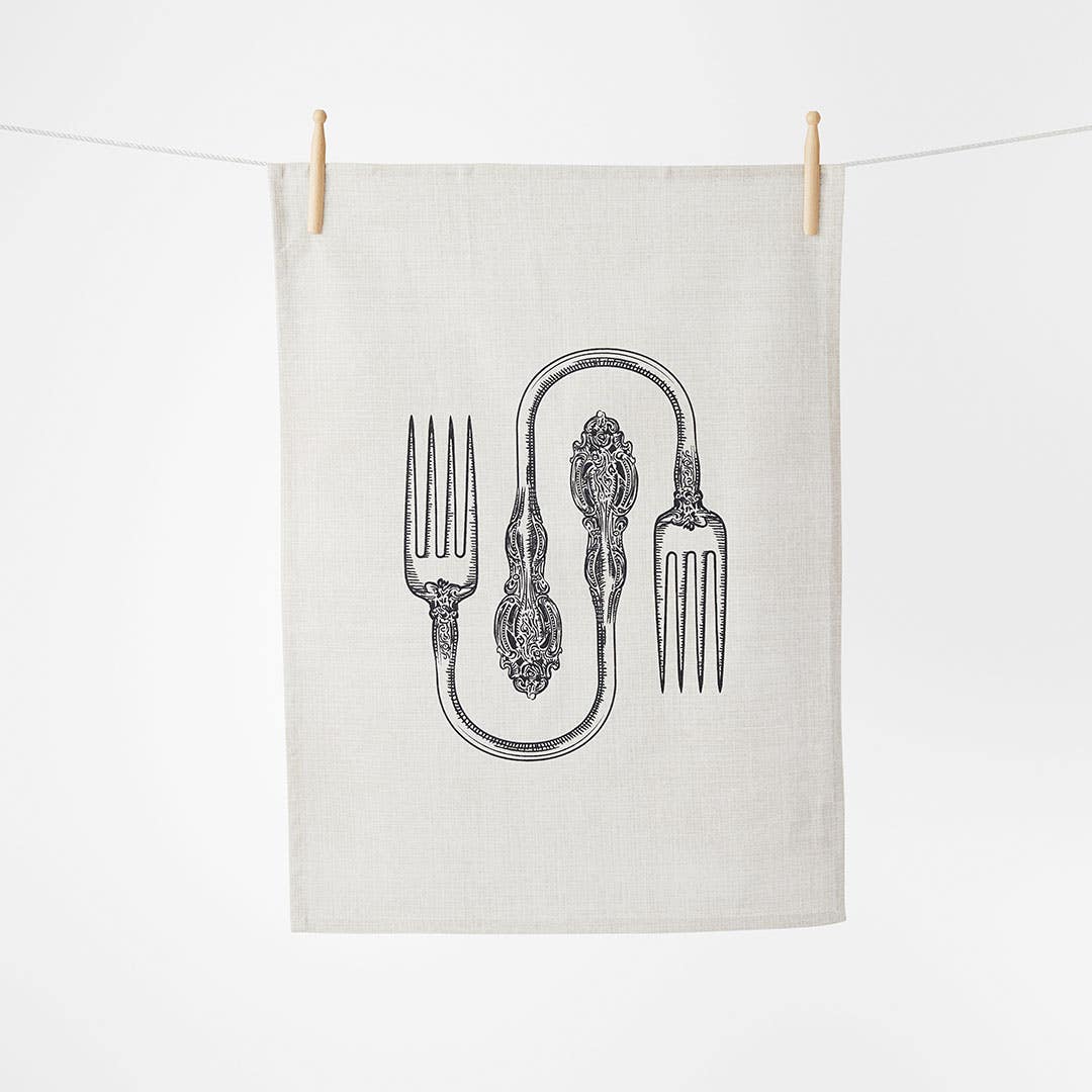 Oh Fork Tea Towel - Set Of 3