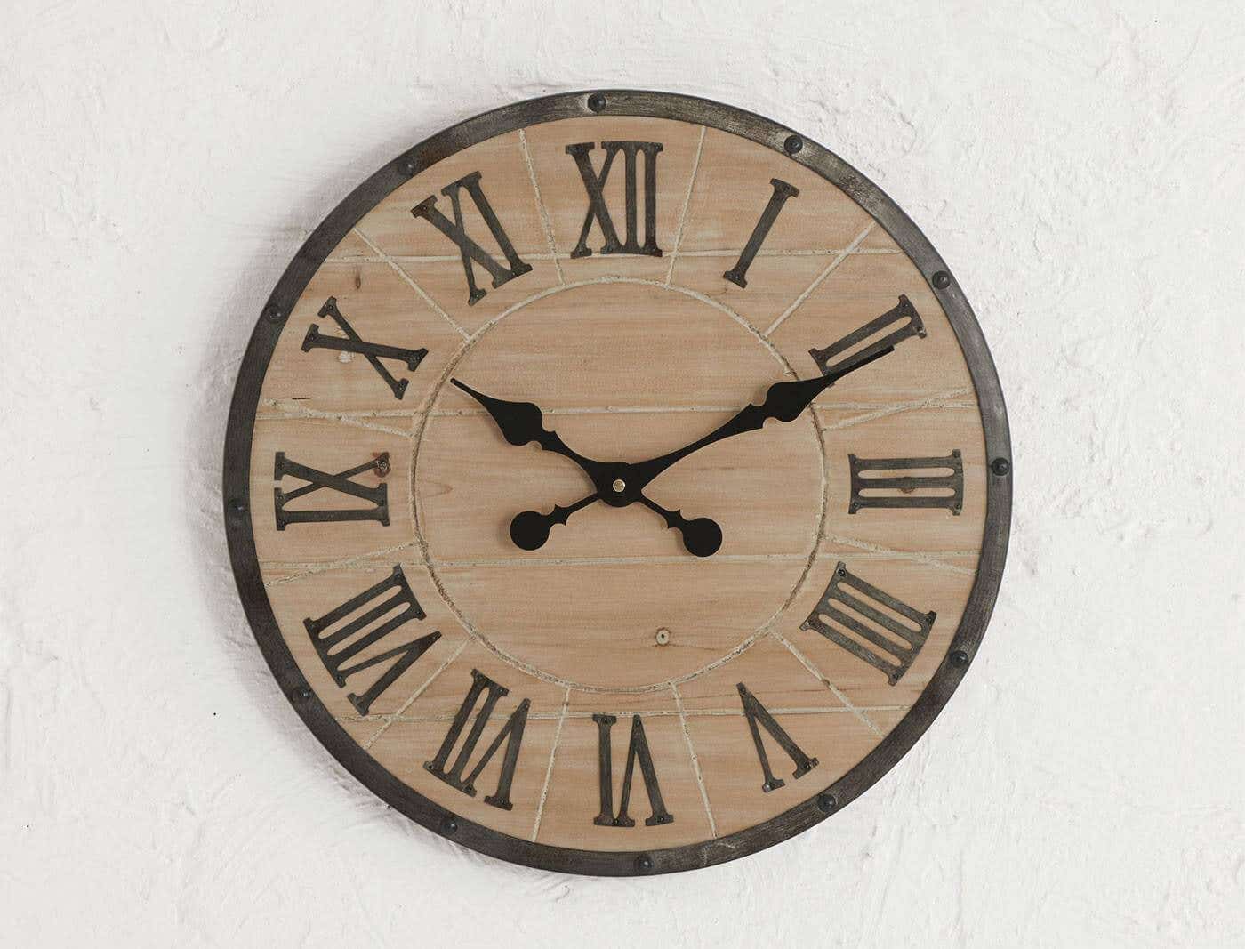 Natural Wooden Clock