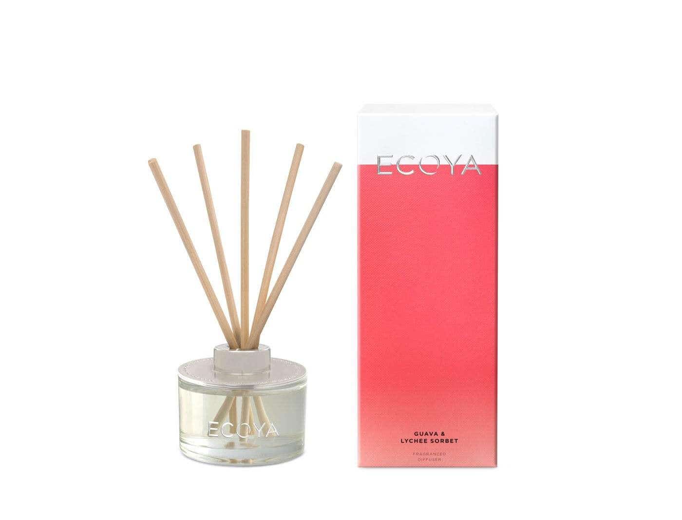 Ecoya Mini Reed Diffuser - Guava And Lychee Sorbet