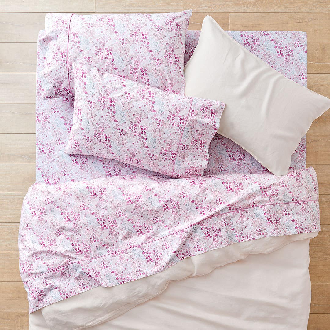 Beth 250 TC Cotton Sheet Set - Pink Floral