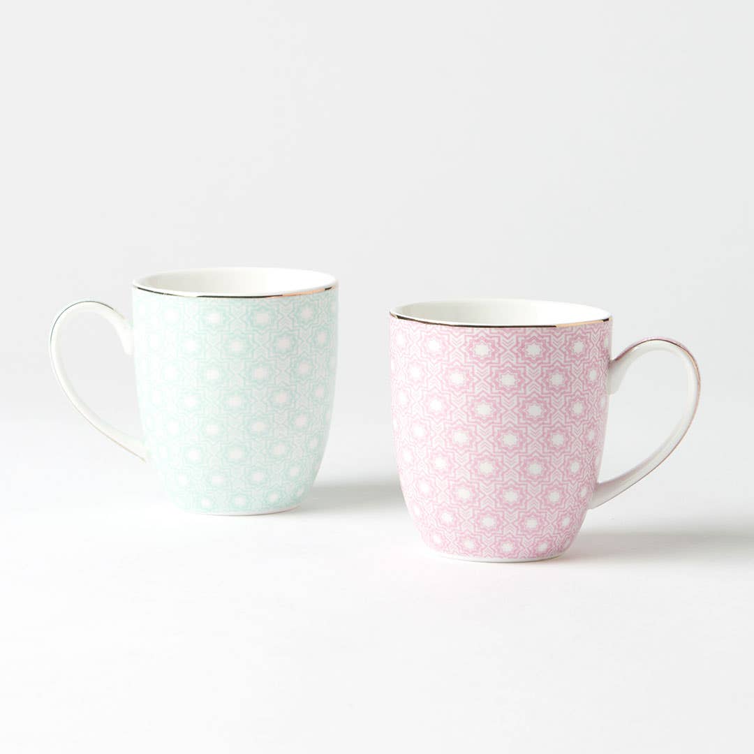 Miss Patterned Mug - Mint