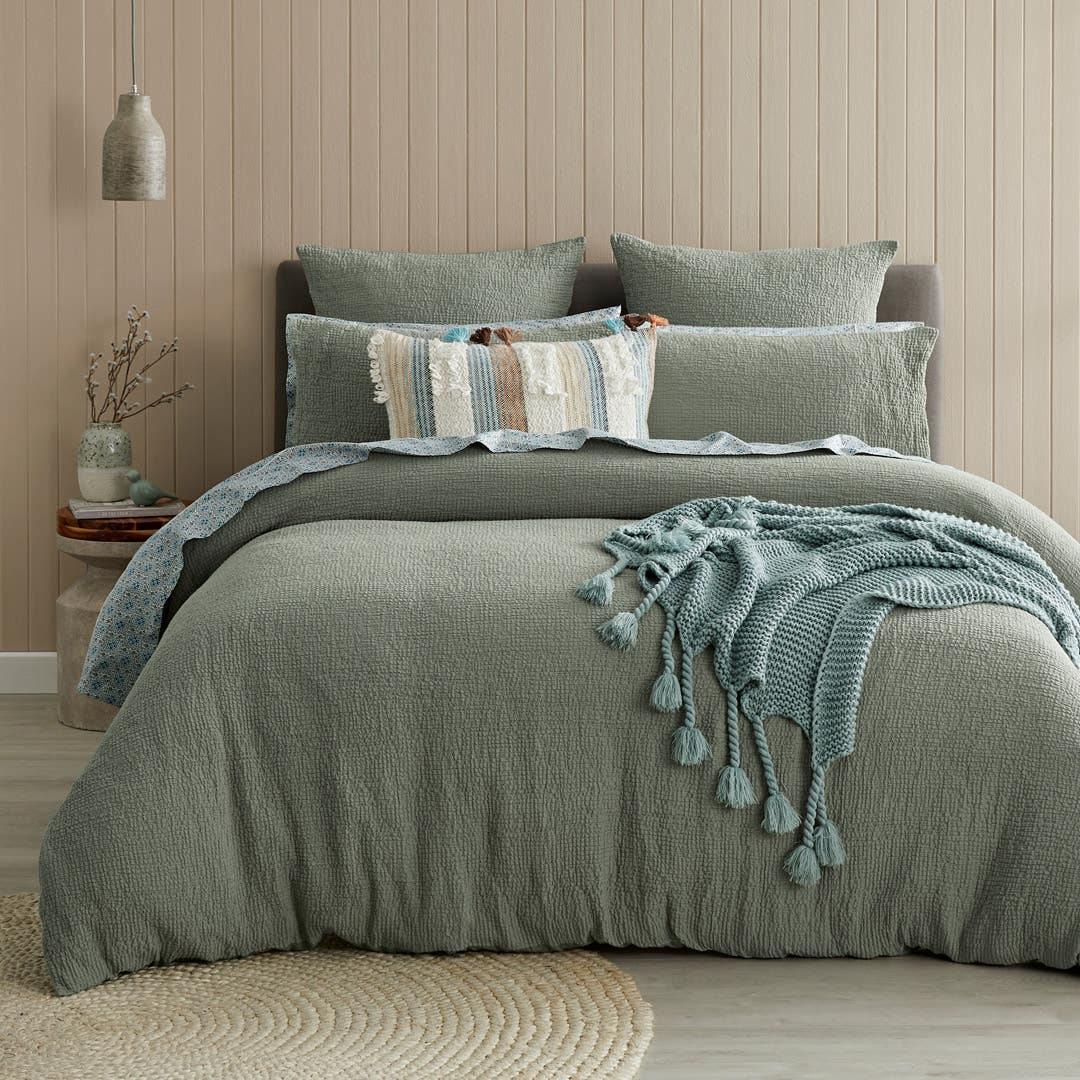 Nico Quilt Cover - Sage