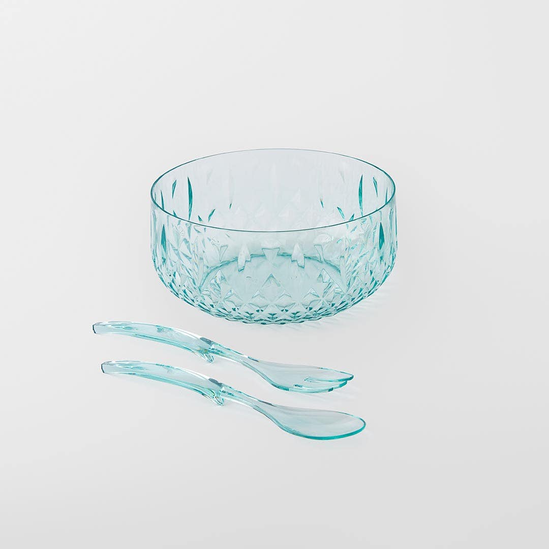 Crystal Look Salad Bowl - Green