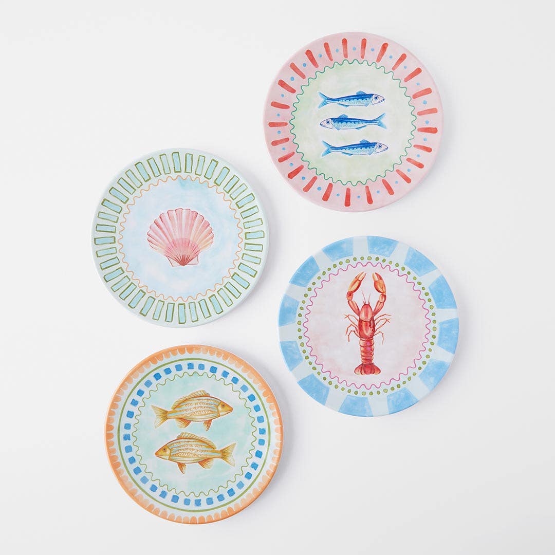 La Mer Tapas Plates Set Of 4 Assorted