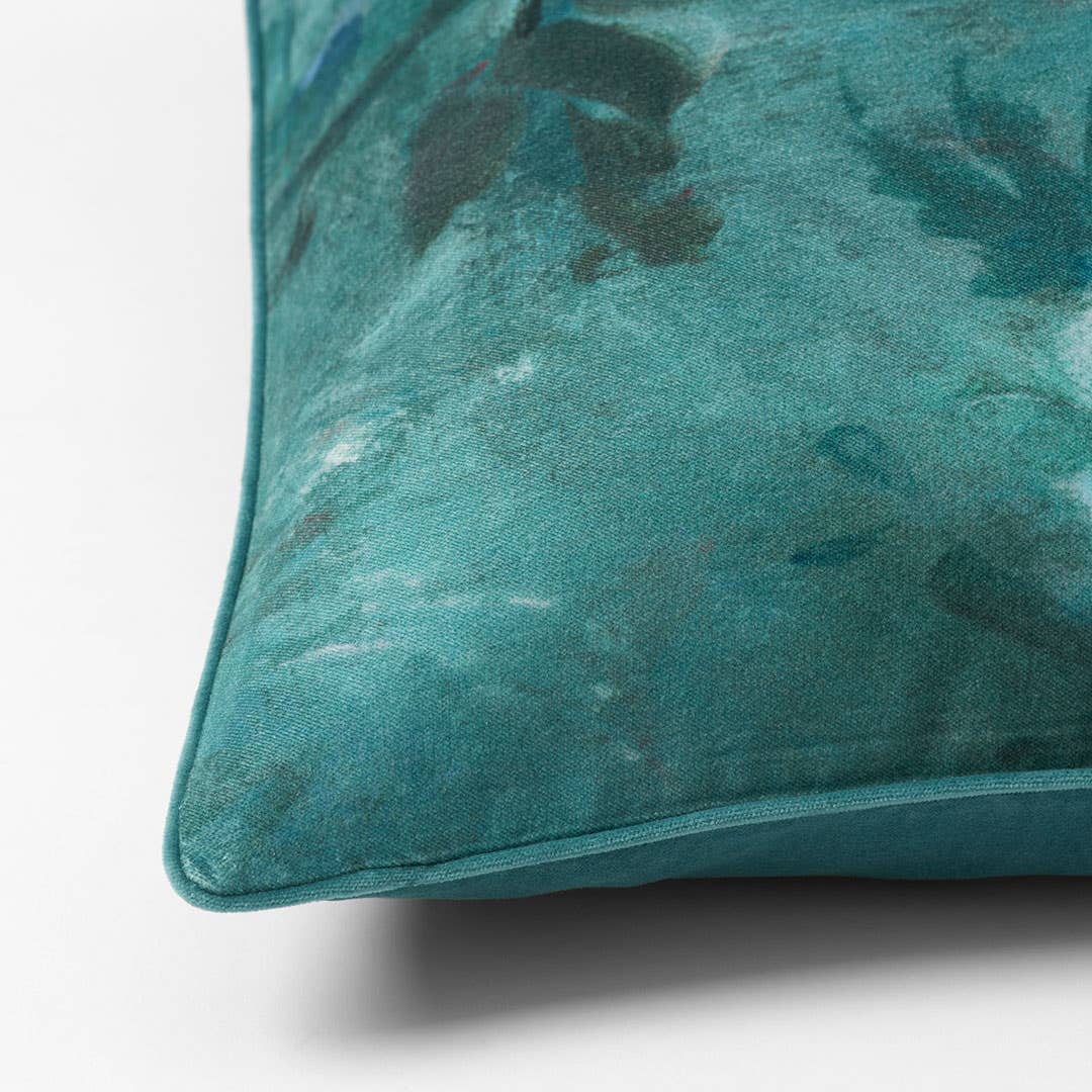 Floria Cushion - Teal Floral