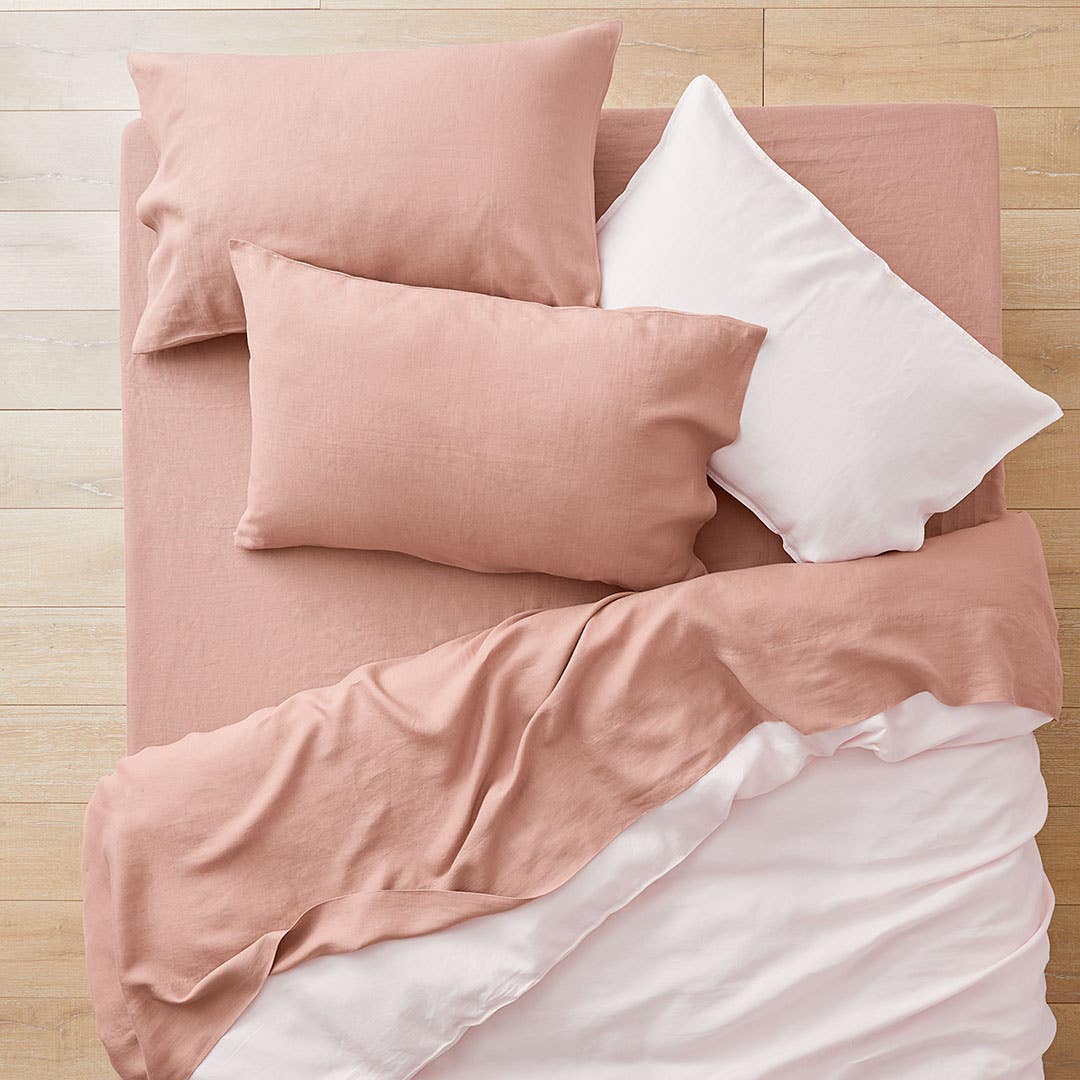 Milano Linen Sheet Set - Rose