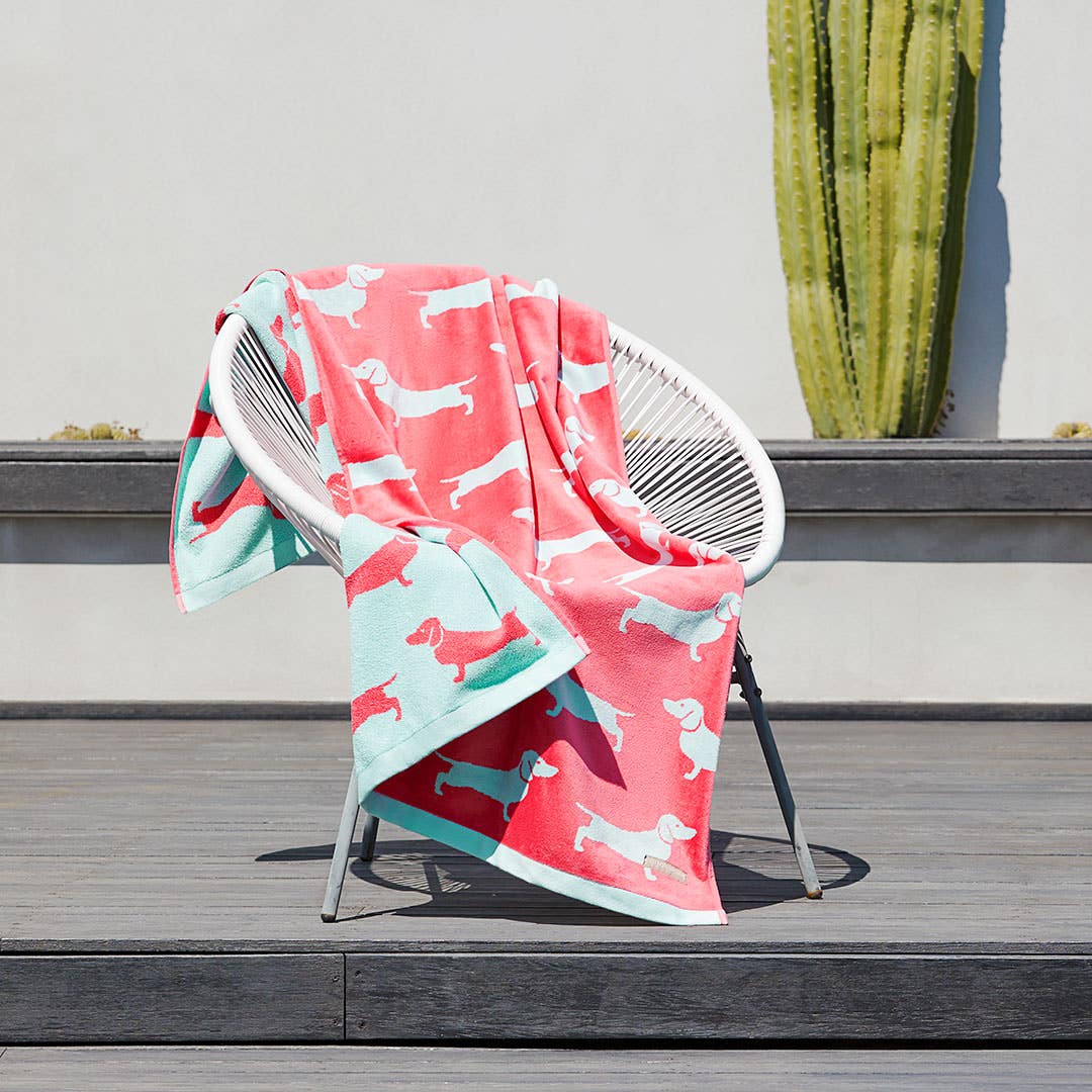 Bailey Beach Towel - Pink Mint