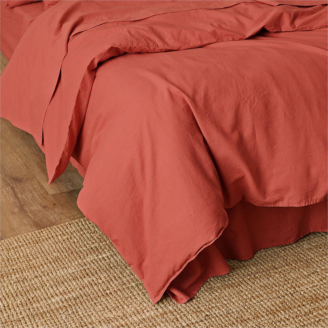 Olsen Linen/Cotton Quilt Cover - Paprika