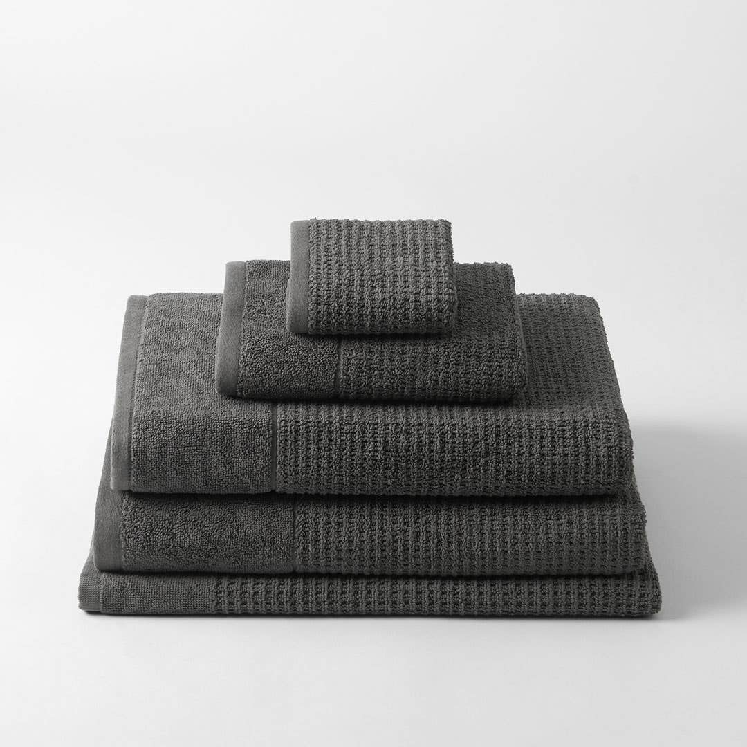 Wythe Waffle Towel - Charcoal