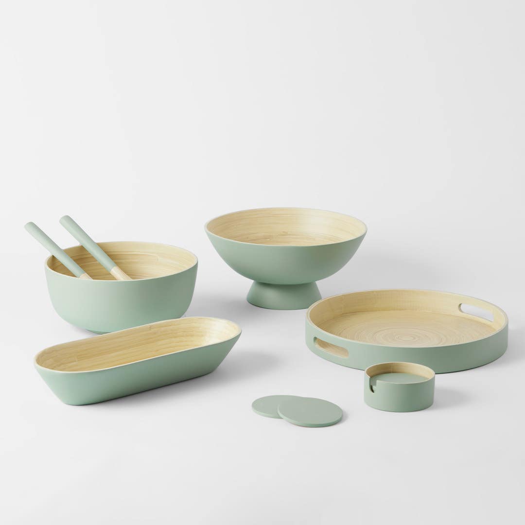 Bamboo Salad Bowl - Sage