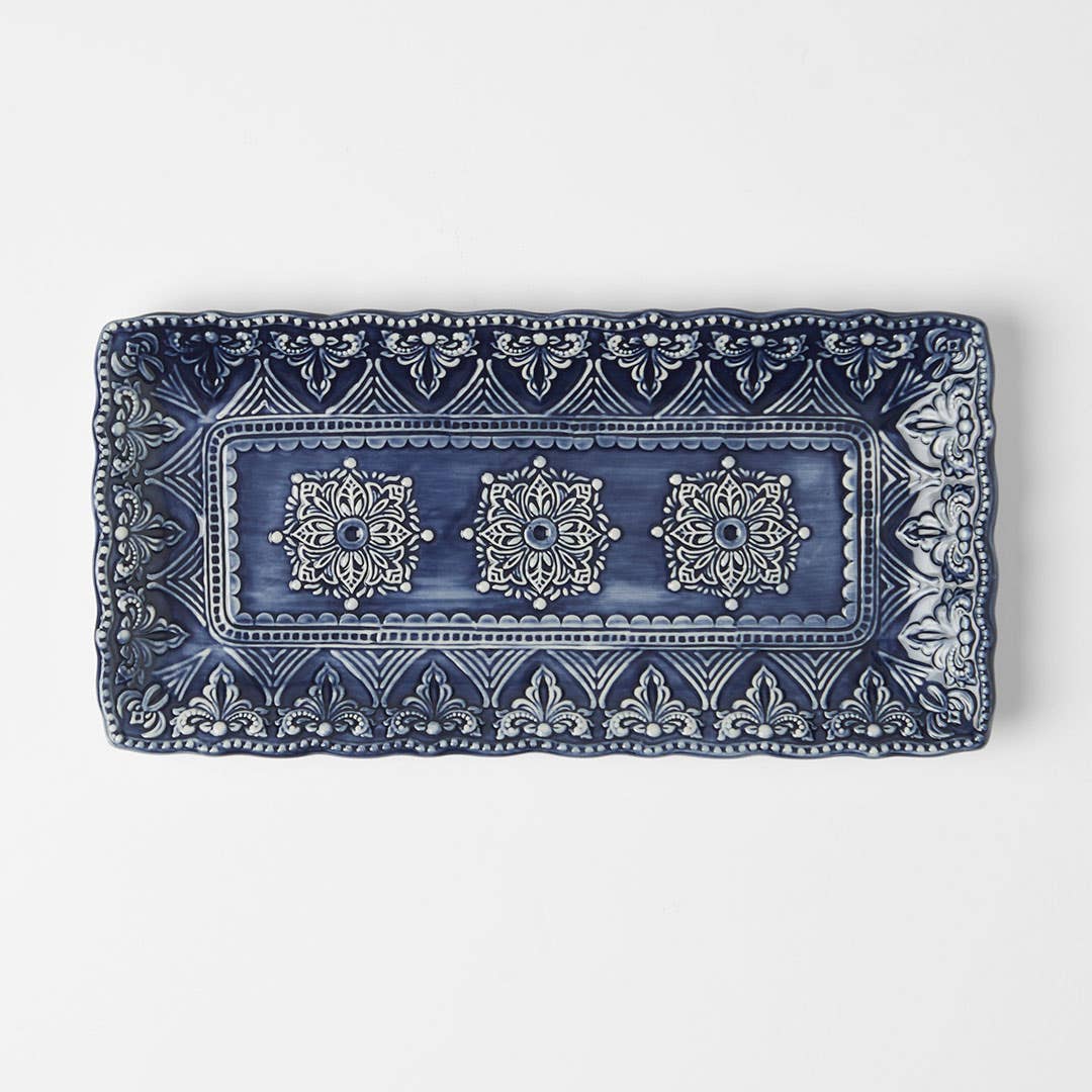 Venezia Rectangular Platter - Indigo