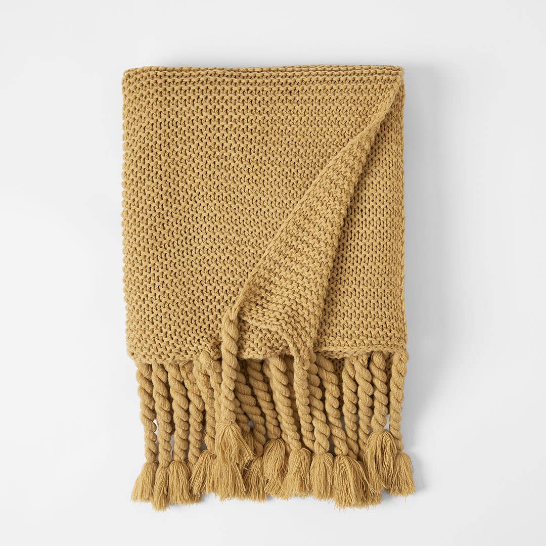 Chunky Throw - Mustard