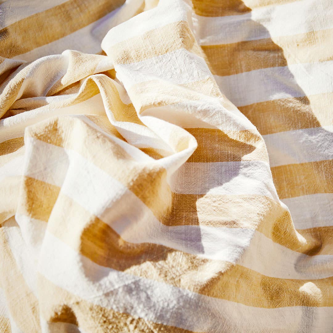 Cora Striped Napery - Butter Yellow