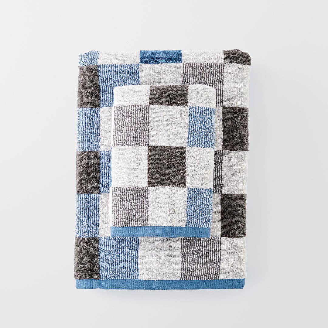 Marla Check Towel - Blue