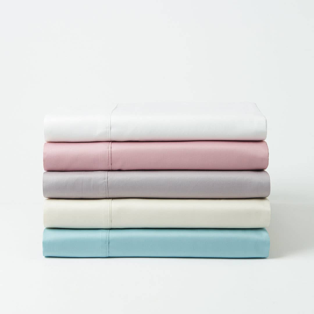 York 375 TC Cotton Sateen Sheet Set - White